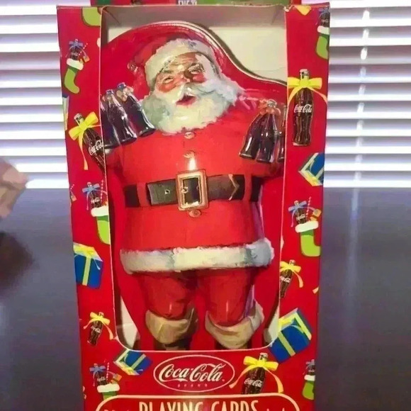 Coca Cola Vintage Santa Collectors Tin with two decks of cards NWT in BOX - Picture 14 of 14